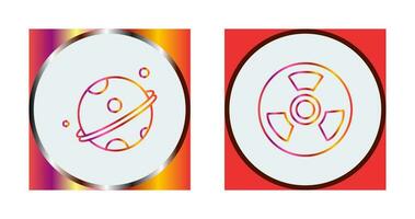 Planet and Nuclear Icon vector
