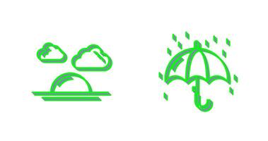 Sunshine and Raining Icon vector