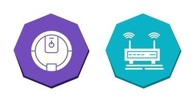 Power Button and Wifi Signals Icon vector