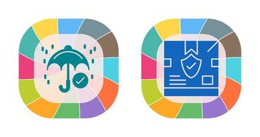 keep dry and delivery box Icon vector