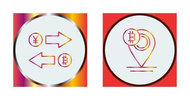 Exchange and Bitcoin Placeholder Icon vector