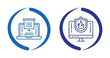 Presentation and Firewall Icon vector