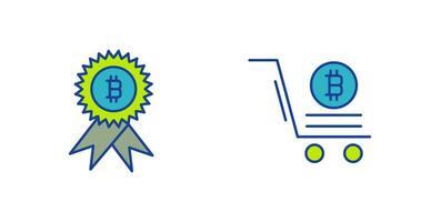 Reward and Pushcart Icon vector