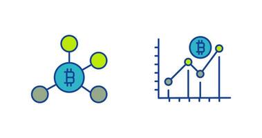 Network and Bars Icon vector