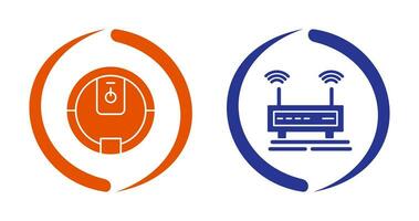 Power Button and Wifi Signals Icon vector