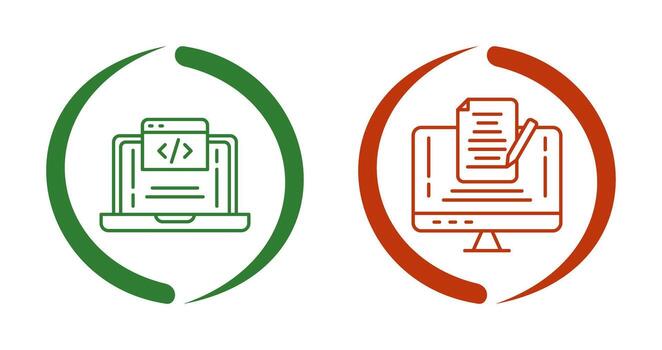 Coding and Note Icon vector
