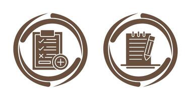 Medical Examination List and Check Up List Icon vector