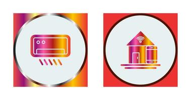 Air Conditioner and Home Automation Icon vector