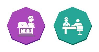 Employee and Evaluating work Icon vector