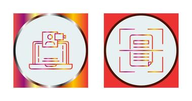 Video Call and Scan Icon vector