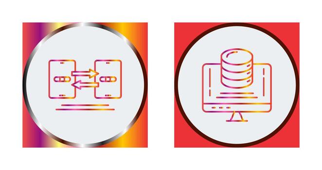 Data Synchronization and Data Storage Icon vector