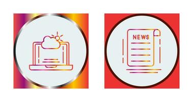 Weather and News Icon vector