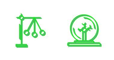 Pendulum and Plasma Ball Icon vector