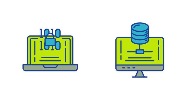 Encryption and Server Icon vector