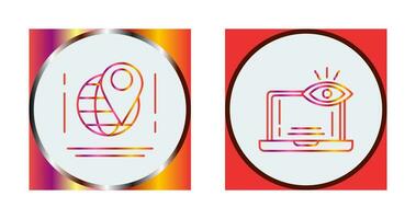 Map and Monitoring Icon vector