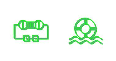 Resistor and  Float Icon vector