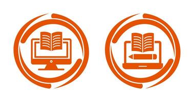 Digital Learning and Written Icon vector