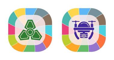 lander and camera drone Icon vector