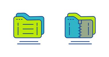 Folder and Compressed Icon vector