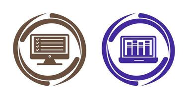 Online Checklist and Online Library Icon vector