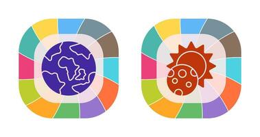 earth and eclipse Icon vector