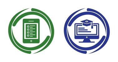 Online Test and Online Learning Icon vector