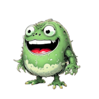 Cute Monster Cartoon PNG Transparent Background Ai Generative