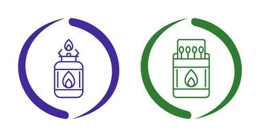 Camping Gas and Matches Icon vector