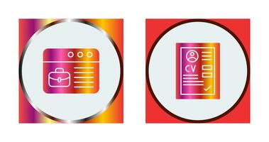 Online Recruitment and CV Icon vector