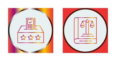 Ballot and Book Icon vector