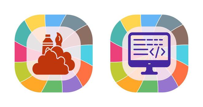 creative and coding Icon vector