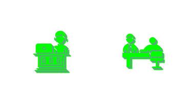 Employee and Evaluating work Icon vector