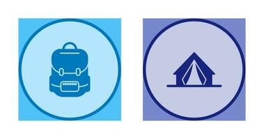 Bag and Camp Icon vector