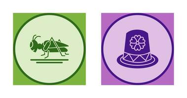 Grasshopper and Hat Icon vector