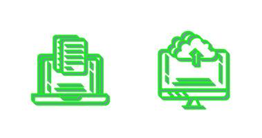 Document and Upload Icon vector