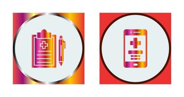 Medical Record and Medical App Icon vector