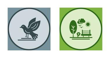 Parking and Bird Icon vector