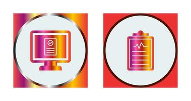 Online appointment and Clipboard Icon vector