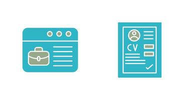 Online Recruitment and CV Icon vector