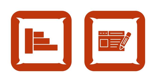 objeto alineación y web página icono vector