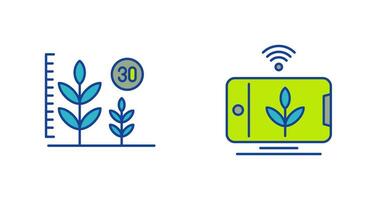 crecimiento y dispositivo icono vector