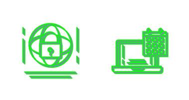 Internet Security and Calendar Icon vector