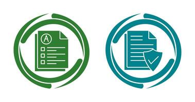 Exam and Valid Document Icon vector