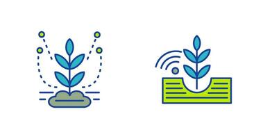 Irrigation System and Planting Icon vector