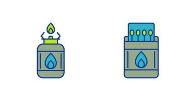 Camping Gas and Matches Icon vector