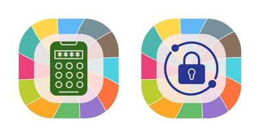 Pin Code and Pad Lock Icon vector