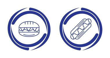 Sandwich and Hotdog Icon vector