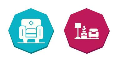 Armchair and Living Room Icon vector