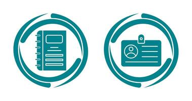 Notebook and CardSnack and Money Icon vector