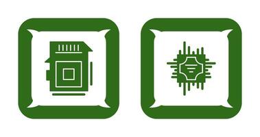 Sd Card and Cpu Icon vector